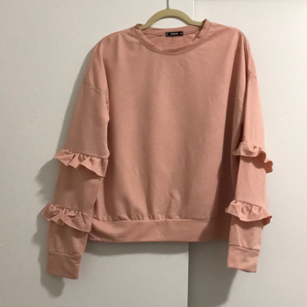SHEIN Ruffle Sleeve Sweater